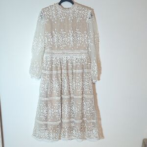 Ivy City Co Elegant White Lace Dress